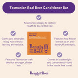 Beauty and the Bees Tasmanian Real Beer Conditioner Bar 50g