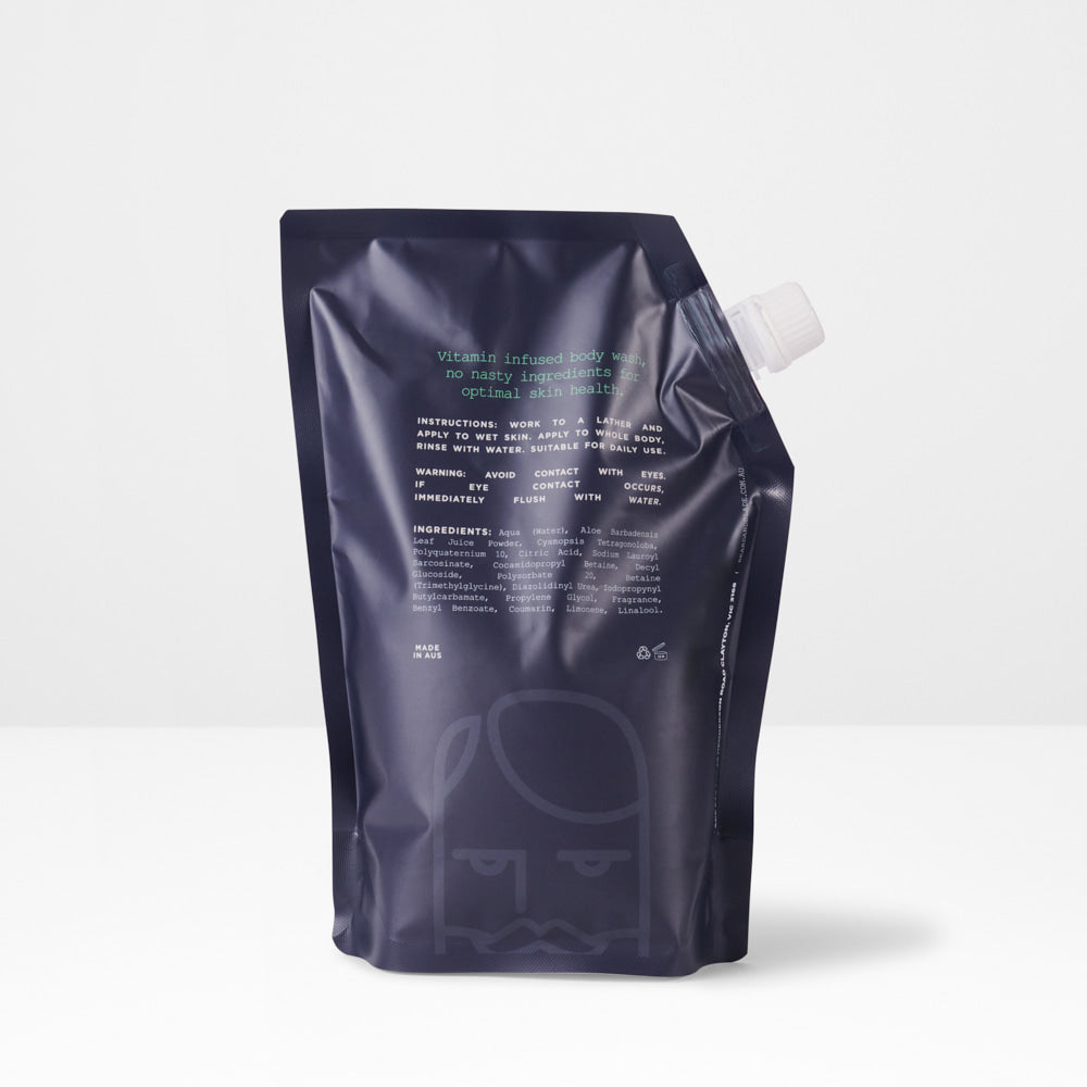 Beard & Blade Body Wash Refill Fresh Spice & Aloe 900ml