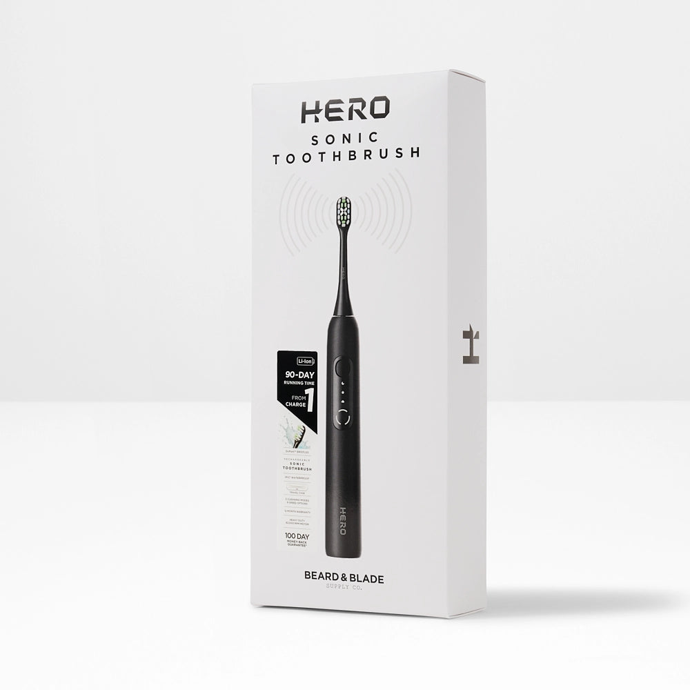 HERO Sonic Electric Toothbrush Black by Beard & Blade