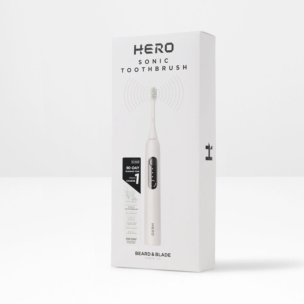 HERO Sonic Electric Toothbrush White by Beard & Blade