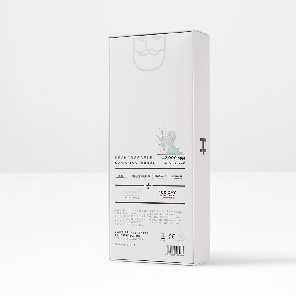 HERO Sonic Electric Toothbrush White by Beard & Blade