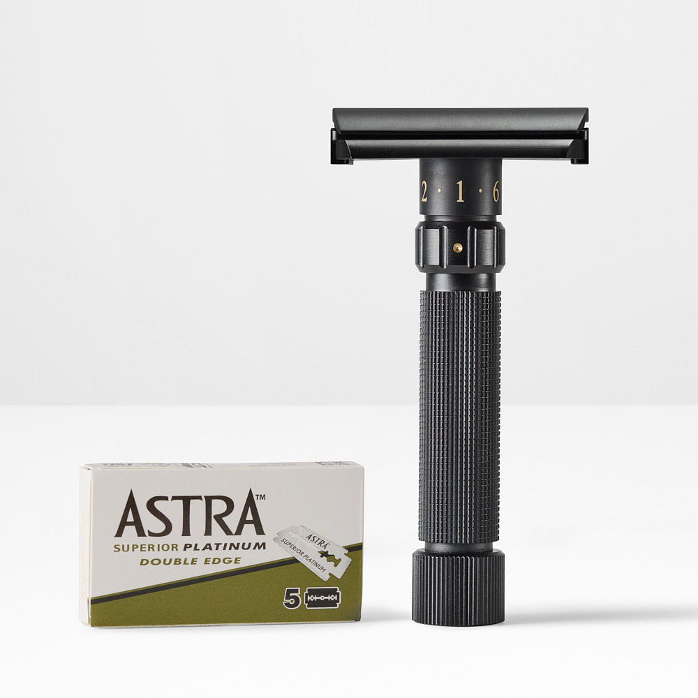 HERO Adjustable Safety Razor Black by Beard & Blade