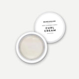 Beard & Blade Curl Cream 10g sample pot, opened with lid alongside