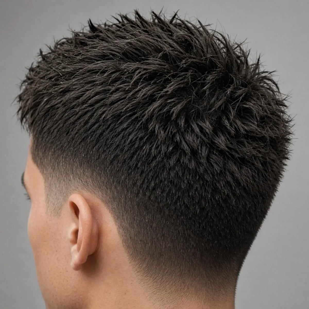 Short textured crop styled with Beard & Blade Super Clay, strong matte hold