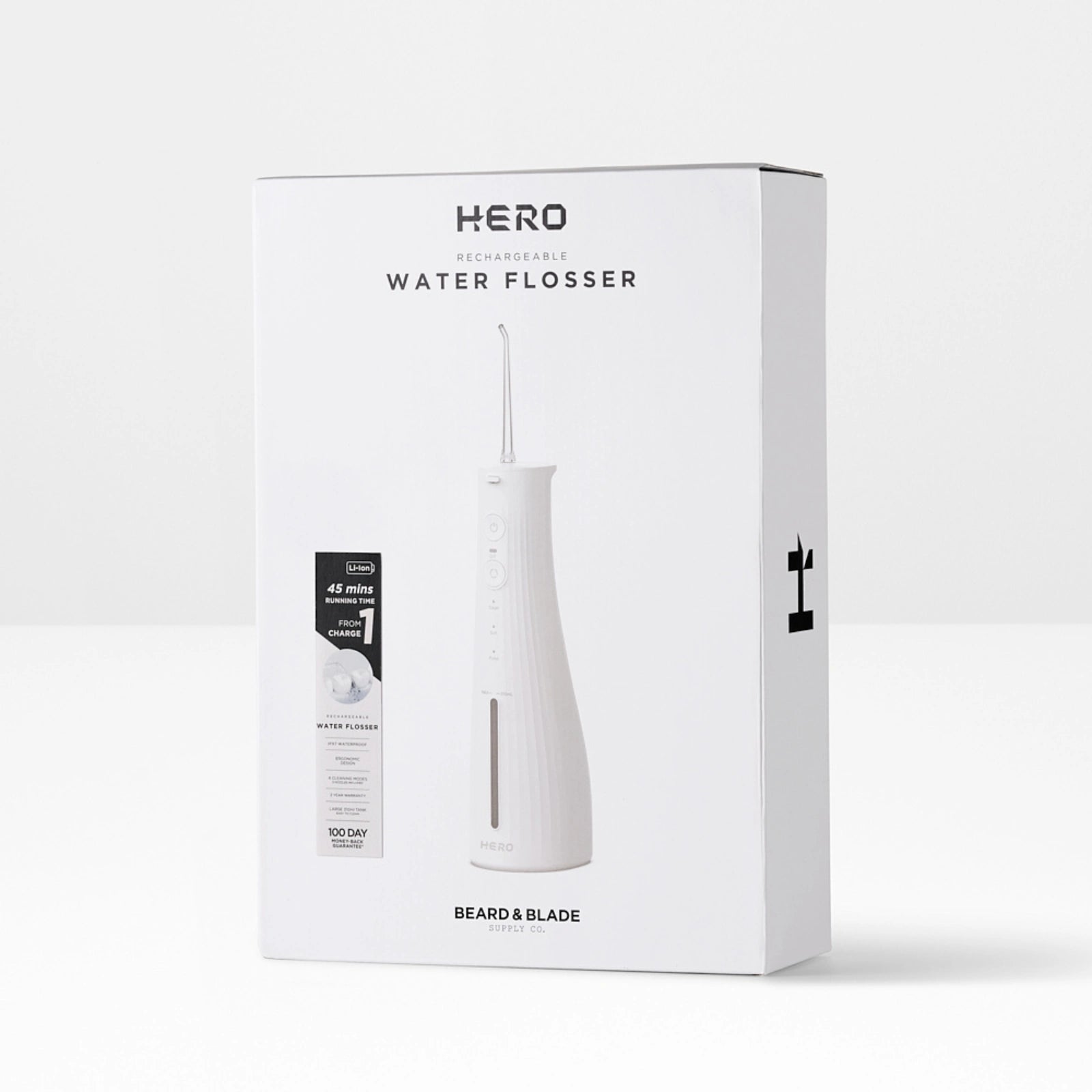 HERO Rechargeable Water Flosser White by Beard & Blade