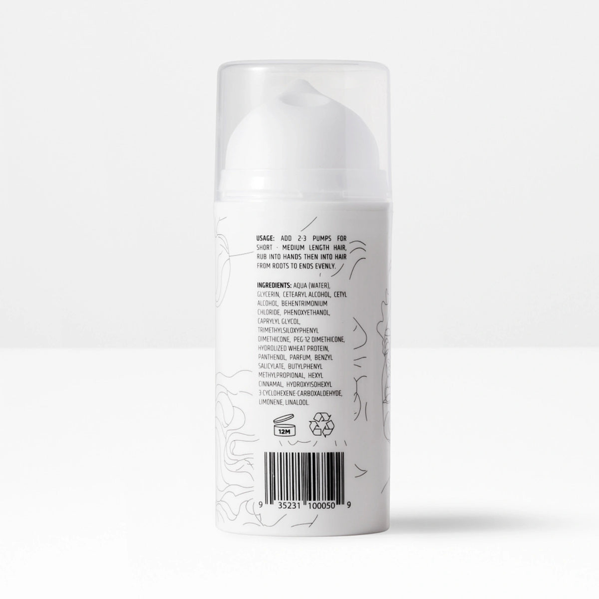 Beard & Blade Curl Cream back label