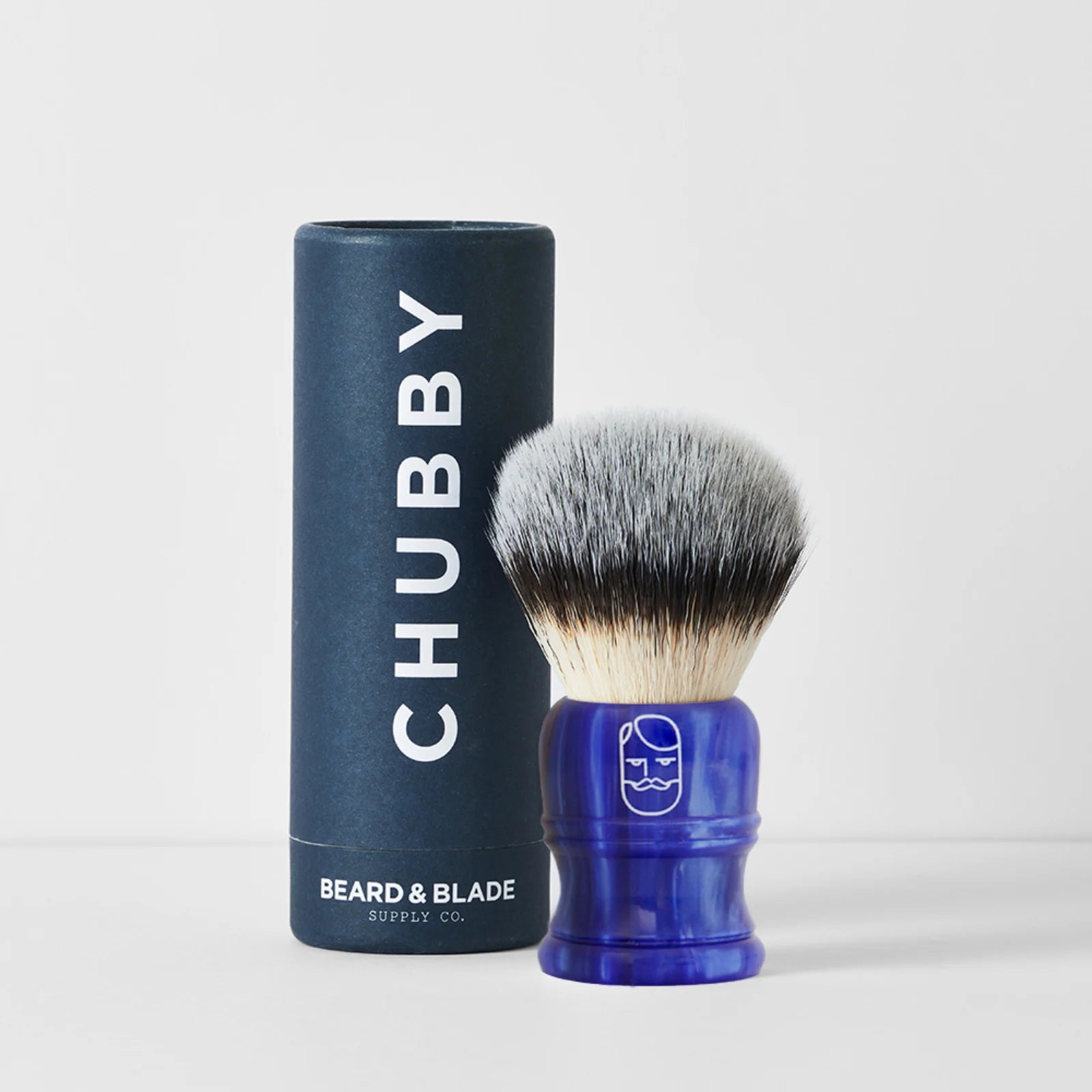 Beard & Blade Chubby Synthetic Shaving Brush Blue