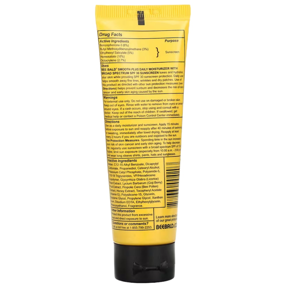 Bee Bald SMOOTH PLUS SPF 30 Daily Moisturiser 50ml