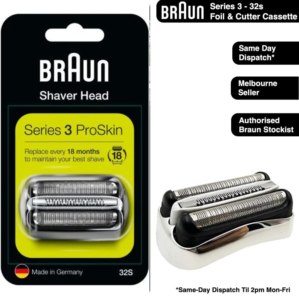 BRAUN 32s Foil & Cutter Replacement Cassette 320 330 390cc +