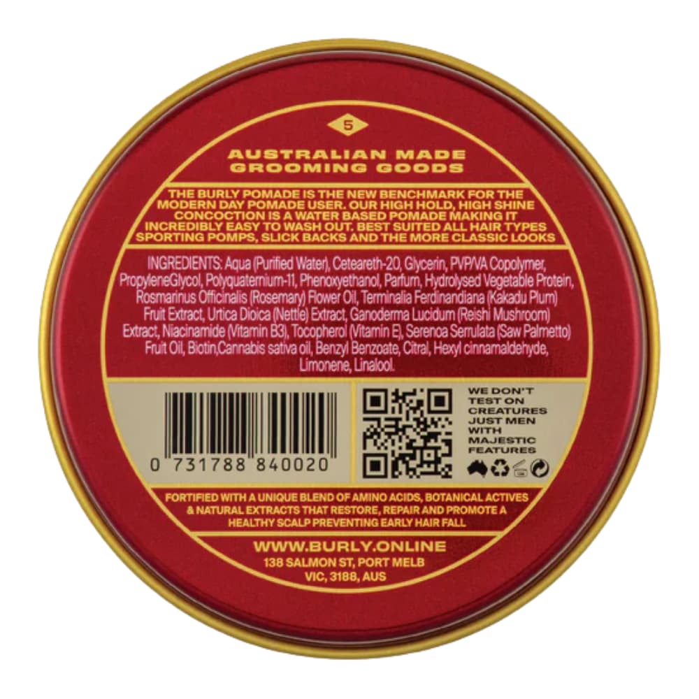 Burly Firm Hold Styling Pomade 100ml