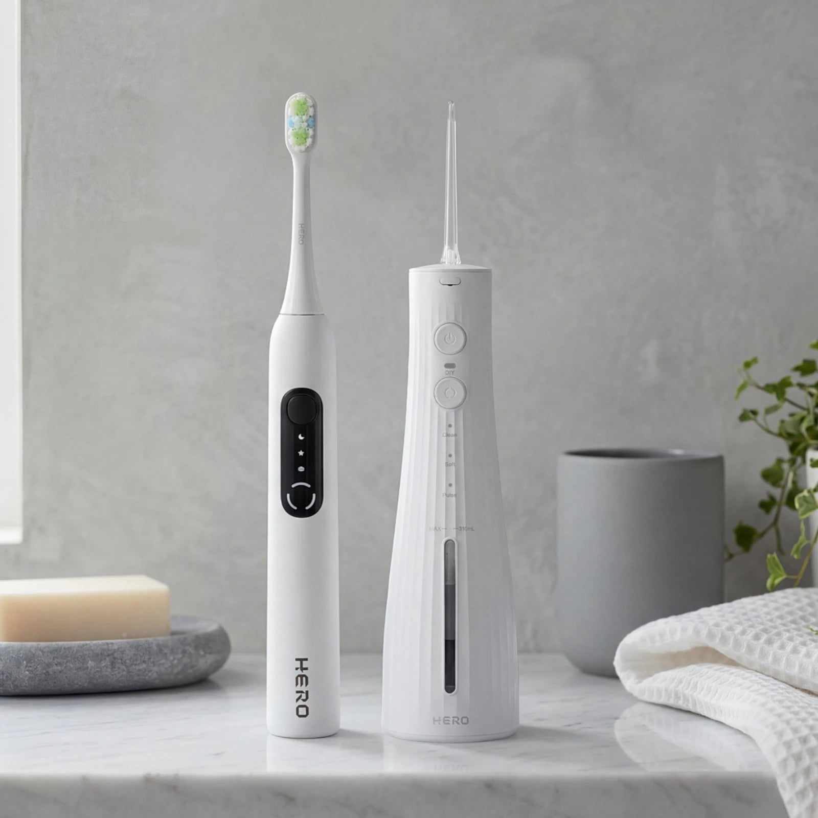 HERO Rechargeable Water Flosser White by Beard & Blade