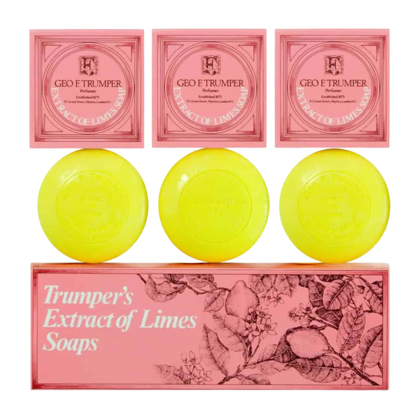 Geo. F. Trumper Extract of Limes Hand Soap Pack 75g (3)
