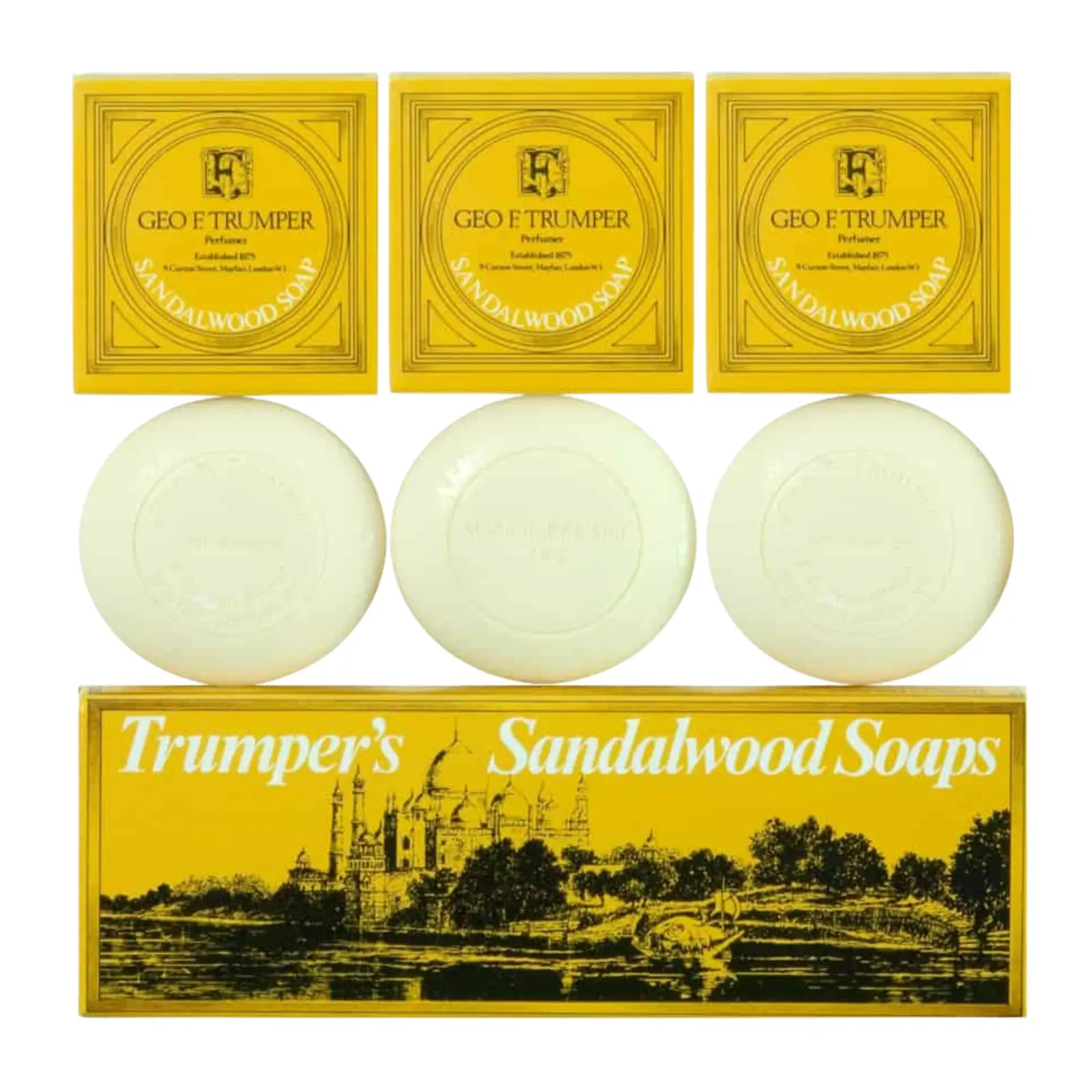 Geo. F. Trumper Sandalwood Hand Soap Pack 75g (3)