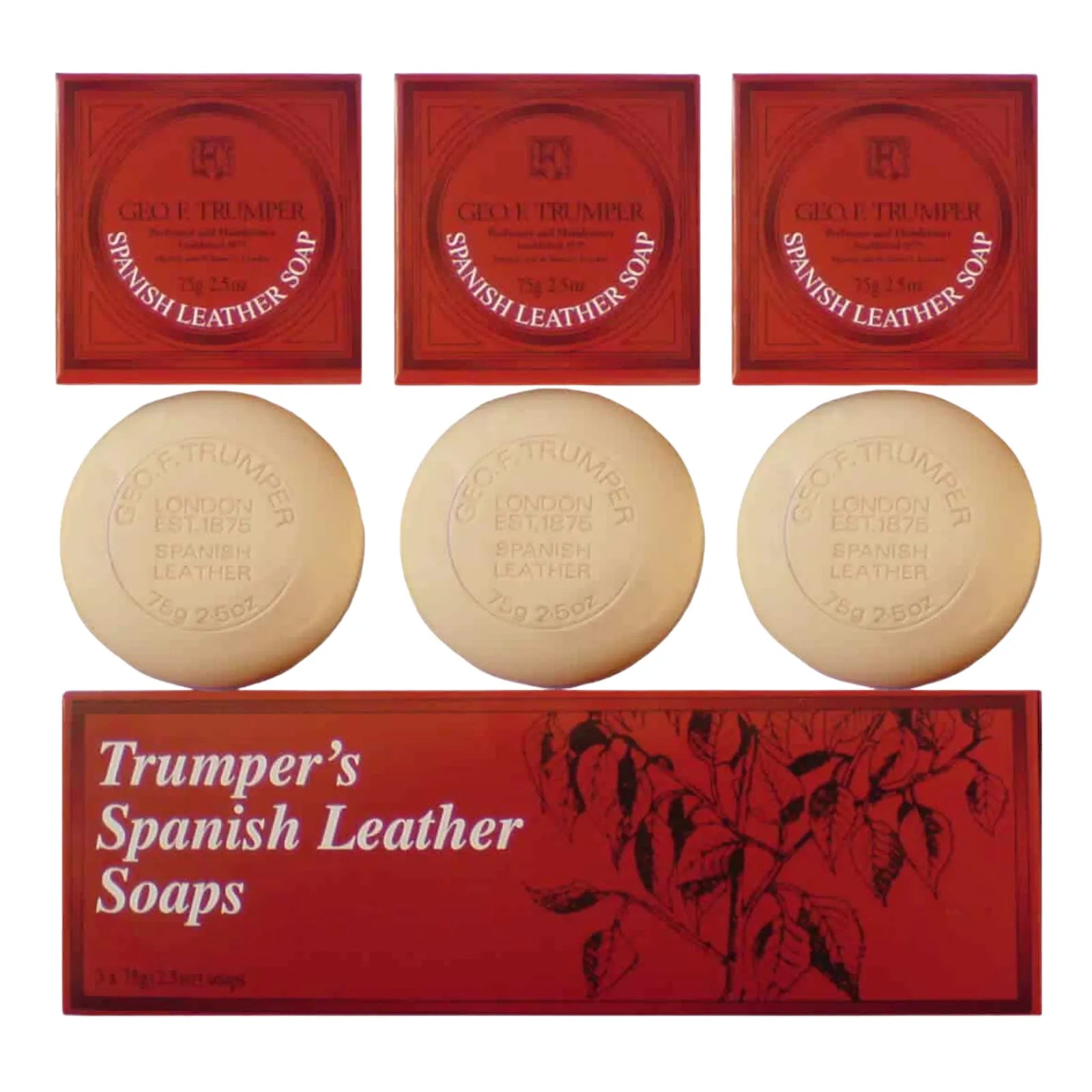 Geo. F. Trumper Spanish Leather Hand Soap Pack 75g (3)