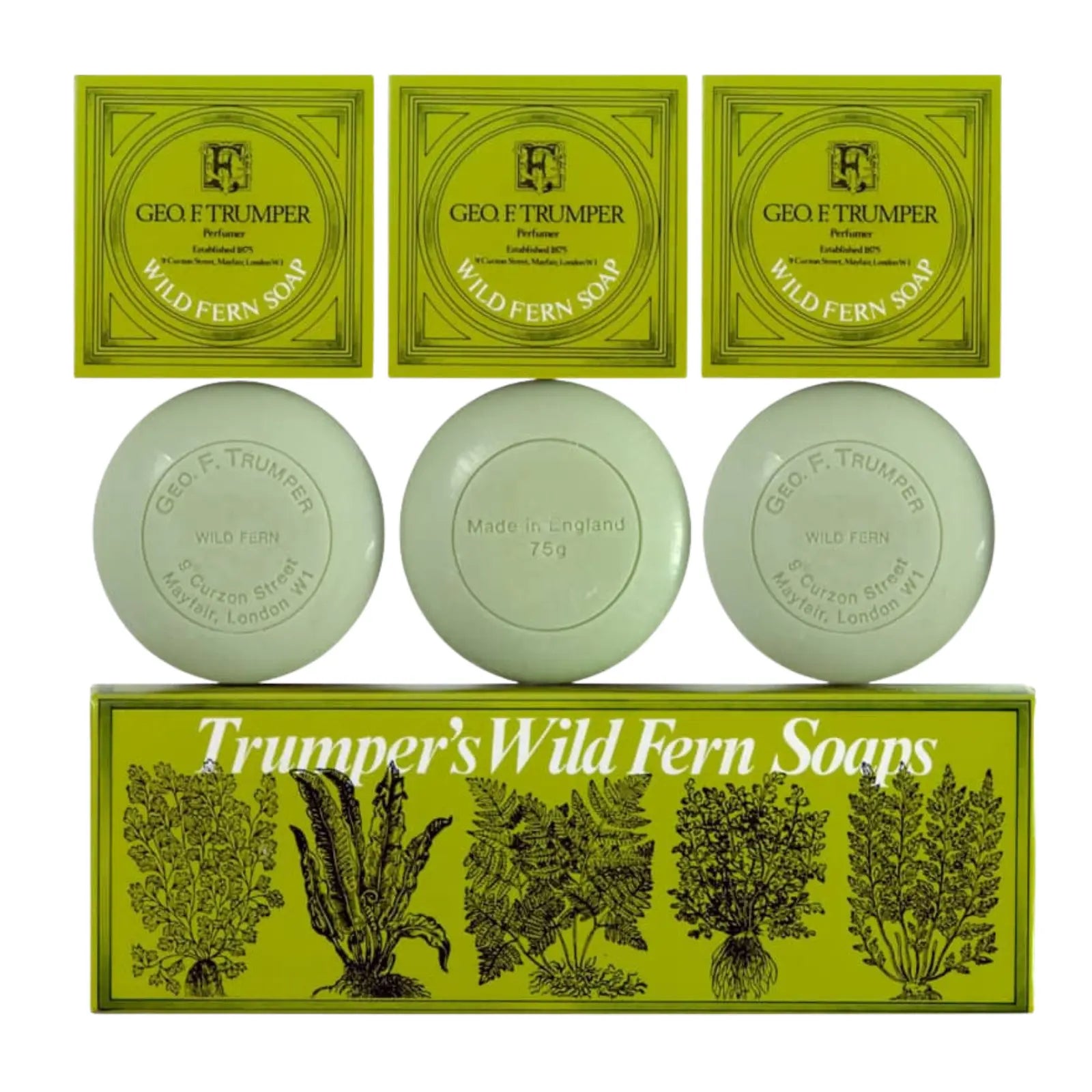 Geo. F. Trumper Wild Fern Hand Soap Pack 75g (3)