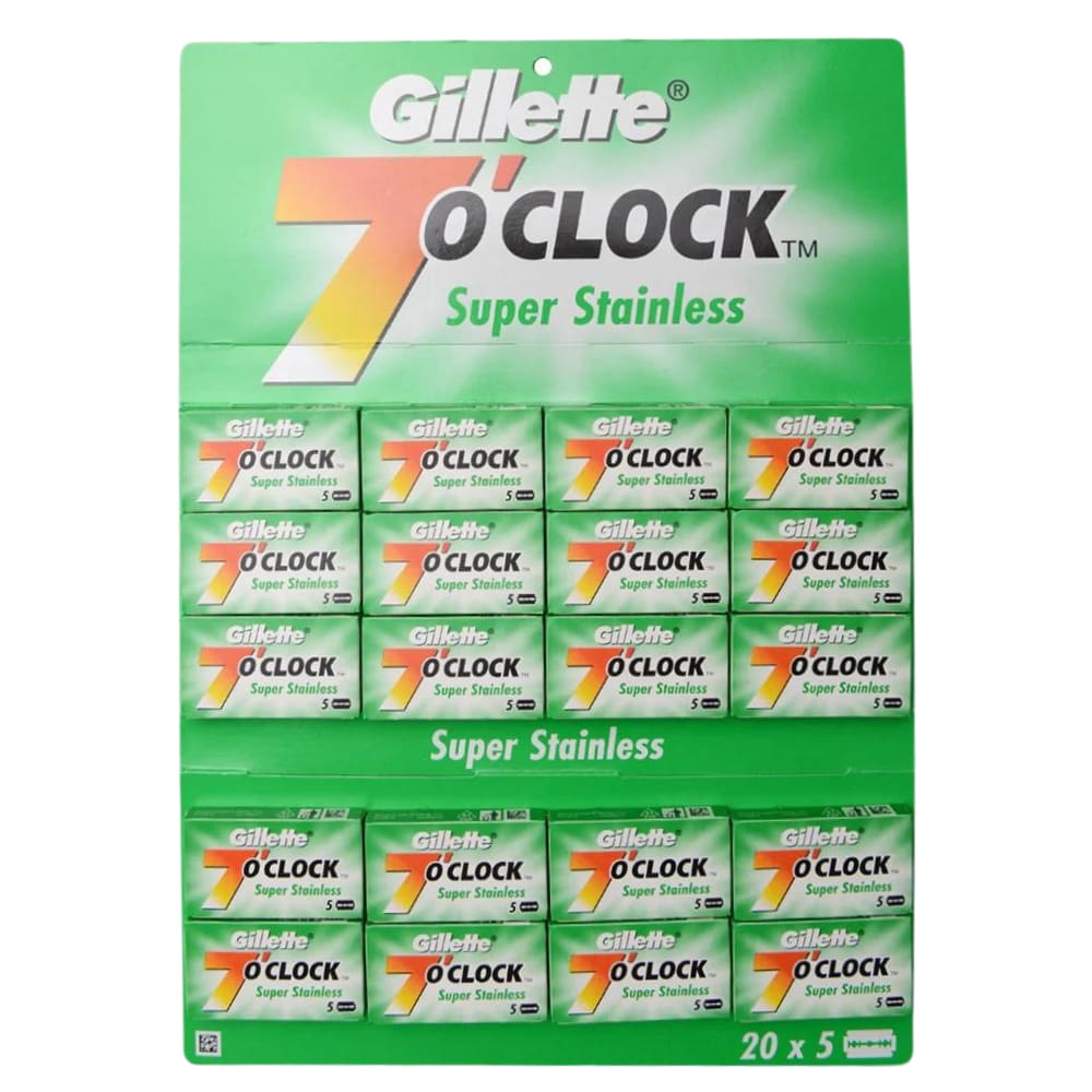 Gillette 7 O'clock Super Stainless Double Edge Blades (100)
