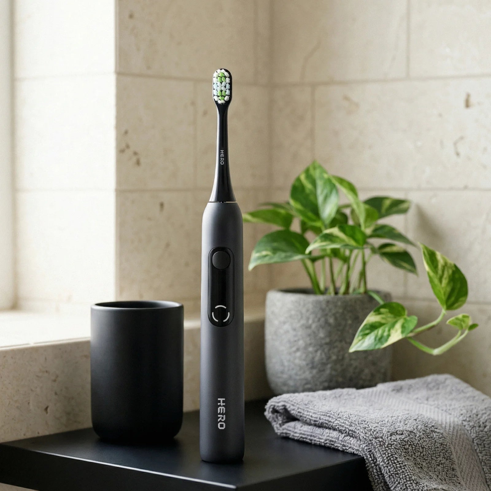 HERO Sonic Electric Toothbrush Black by Beard & Blade