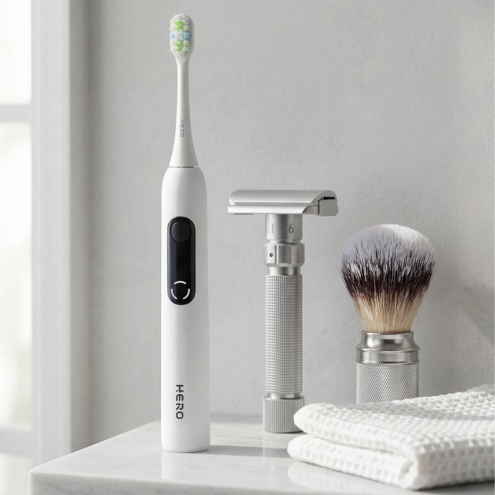 HERO Sonic Electric Toothbrush White by Beard & Blade