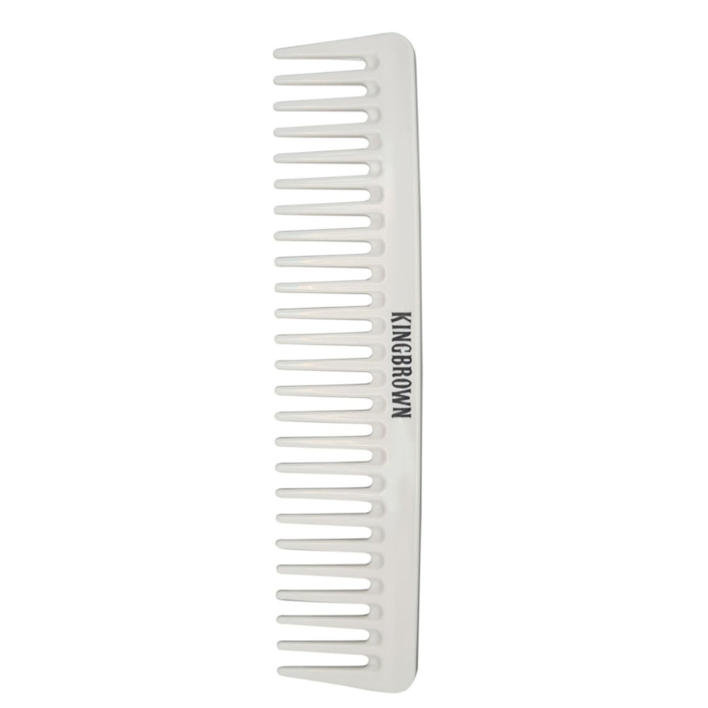 King Brown Styling Comb White
