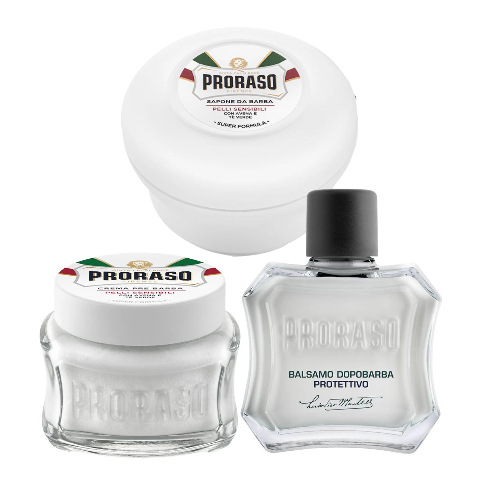Proraso White Green Tea & Oatmeal Shaving Trio