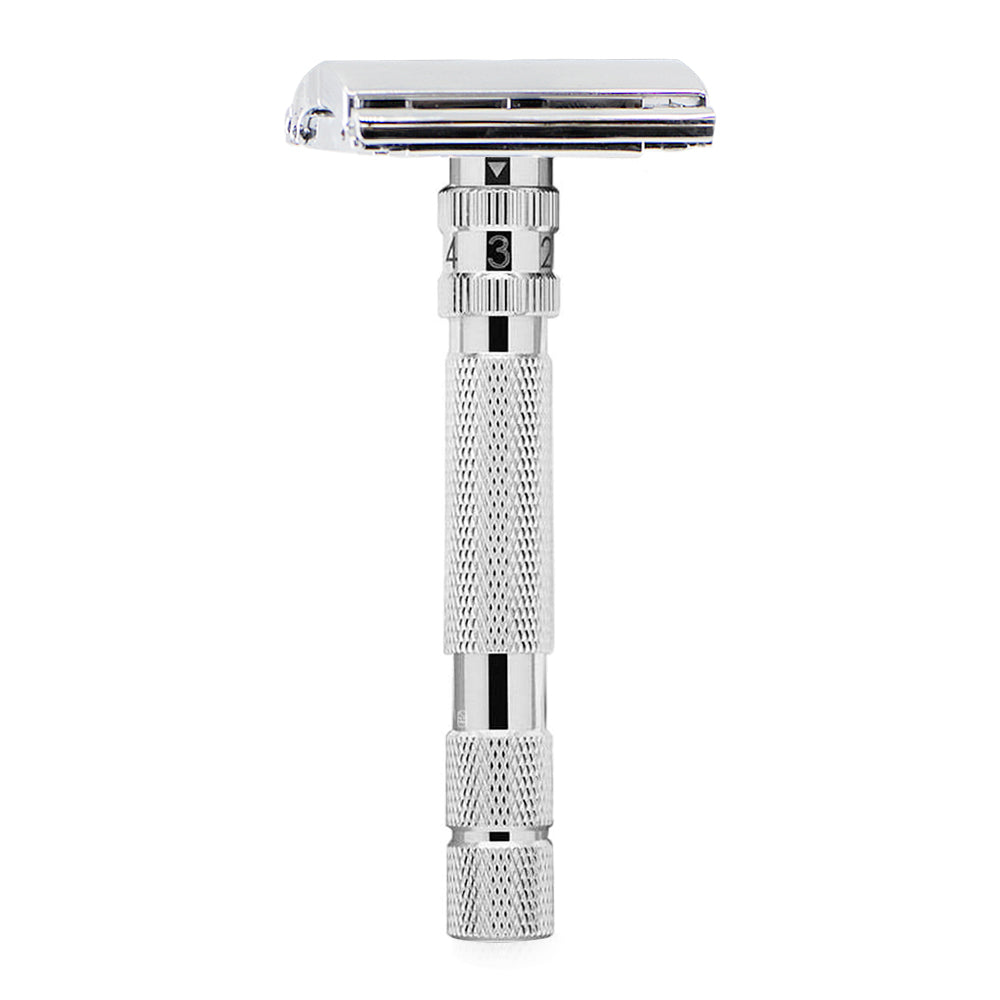 Rockwell Model T2 Safety Razor White Chrome