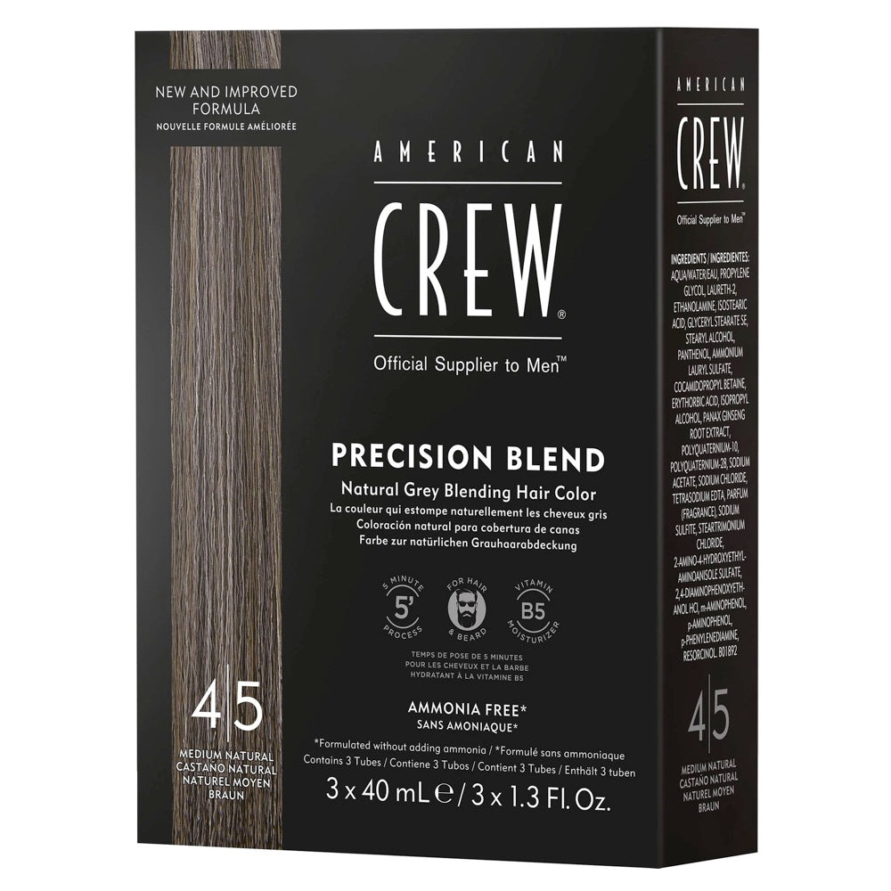 American Crew Precision Blend Medium Natural 4-5 40ml - 3 Pack