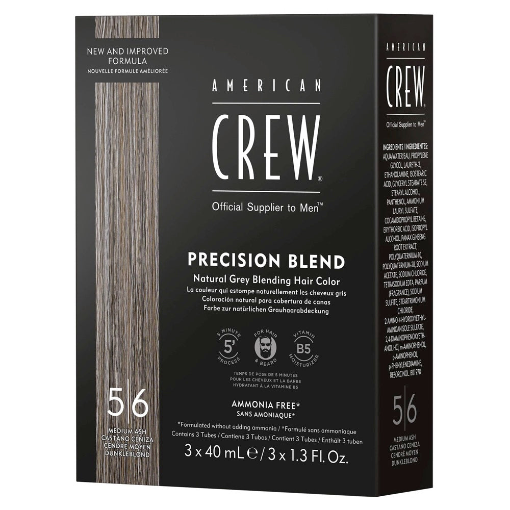 American Crew Precision Blend Medium Ash 5-6 40ml - 3 Pack