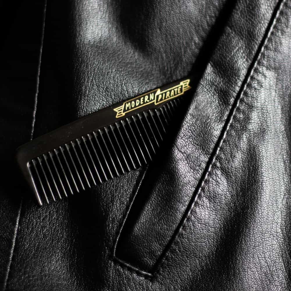 Modern Pirate Pocket Hair Comb Wide & Fine Tooth 125mm