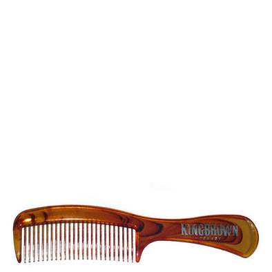 King Brown Handle Hair Comb Faux Tortoiseshell 172mm