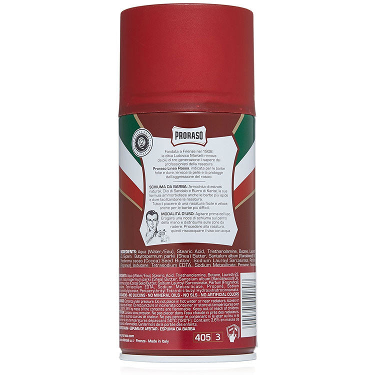 Proraso Sandalwood & Shea Butter Shaving Foam 300ml