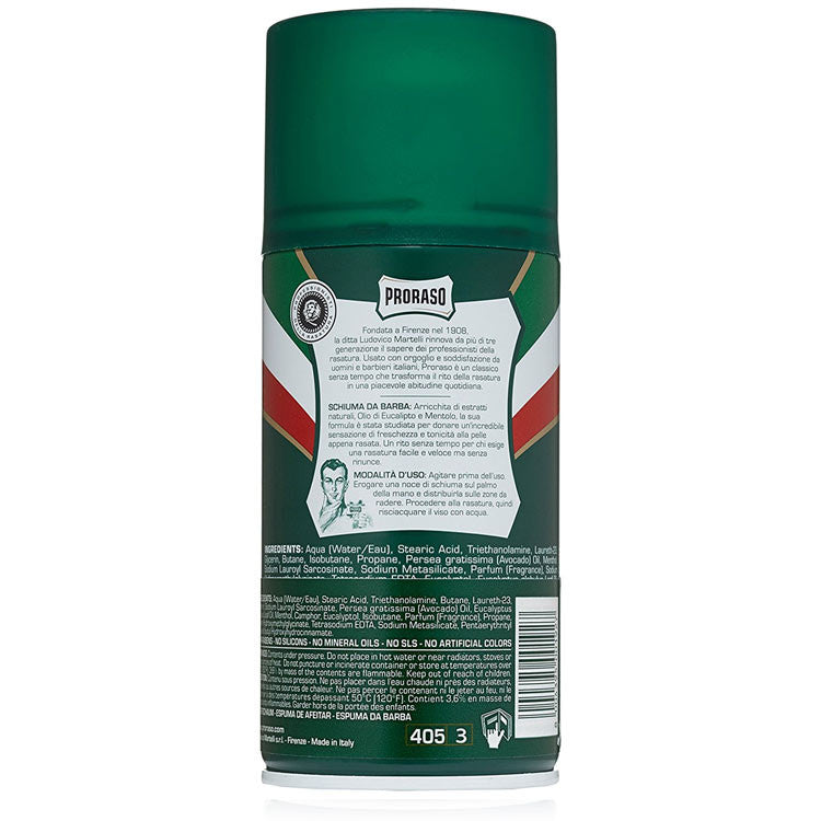 Proraso Eucalyptus & Menthol Shaving Foam 300ml