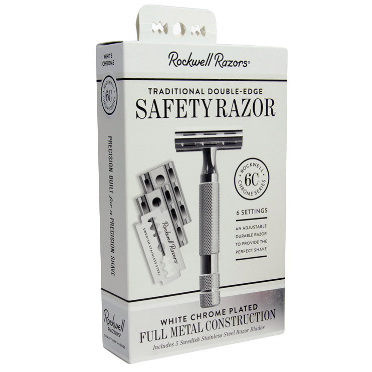 Rockwell 6C Safety Razor White Chrome