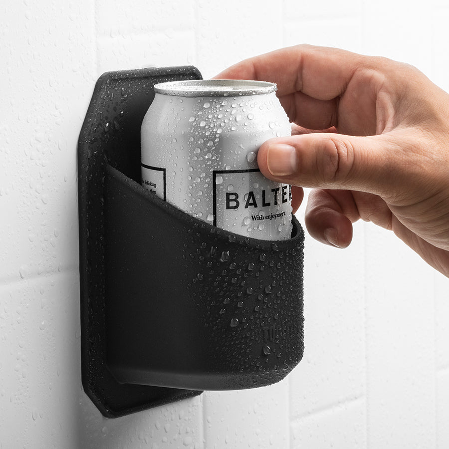Tooletries Silicone Shower Beer Holder Charcoal