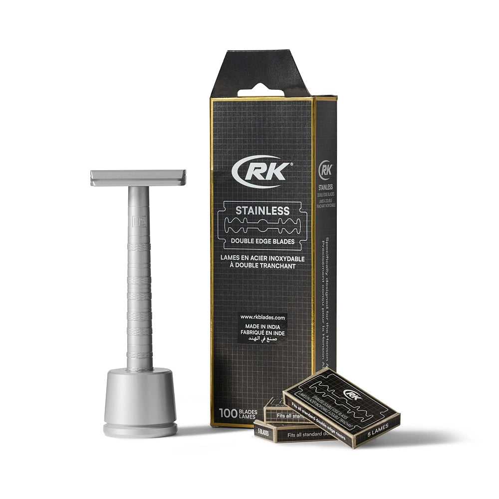 Henson AL13 Aluminium Safety Razor Kit with Premium Stand