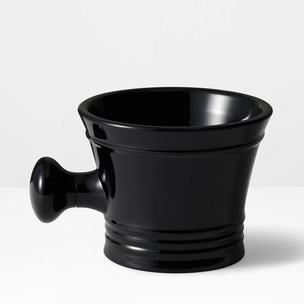 Black Acrylic Shaving Mug with Handle
