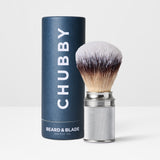Beard & Blade Chubby Synthetic Shaving Brush Stainless Steel