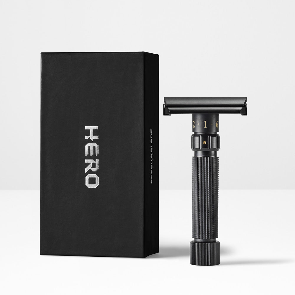 HERO Adjustable Safety Razor Black by Beard & Blade