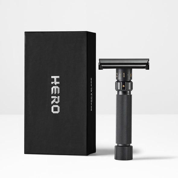 HERO Adjustable Safety Razor Black by Beard & Blade