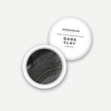 Beard & Blade Dark Clay 10g sample pot, opened with lid alongside