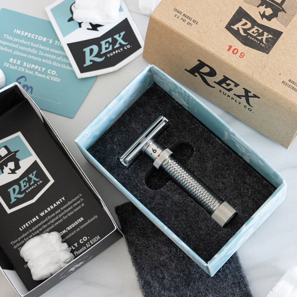 Rex Konsul Slant Safety Razor Stainless Steel | Beard & Blade