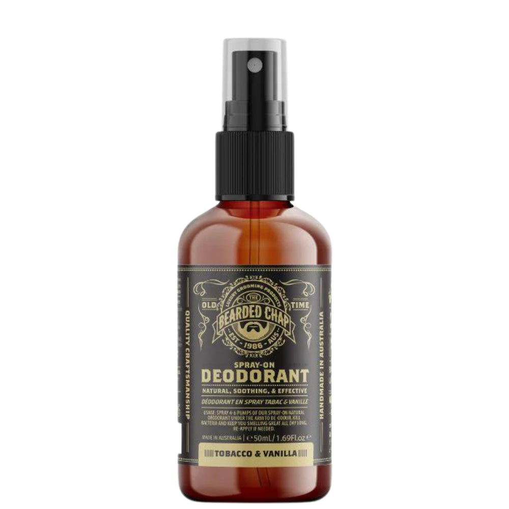 The Bearded Chap Spray-On Deodorant Tobacco & Vanilla 50ml