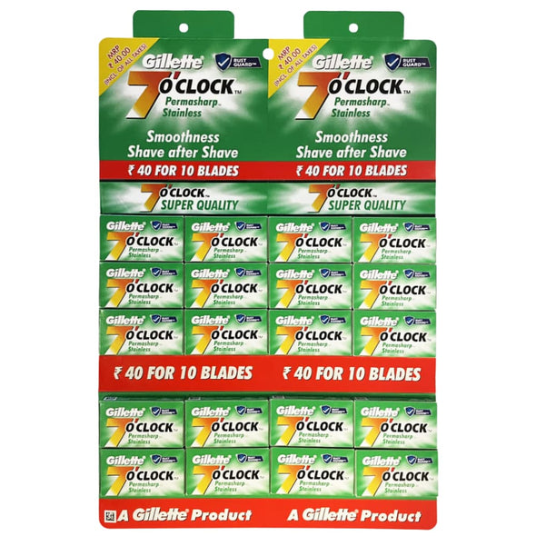 Gillette 7 O'clock Permasharp Stainless Double Edge Blades (200)