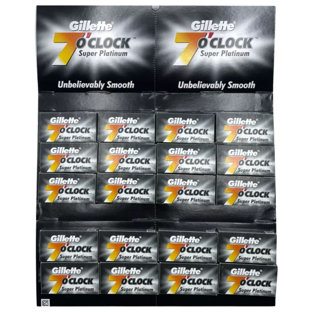 Gillette 7 O'clock Super Platinum Double Edge Blades (100)