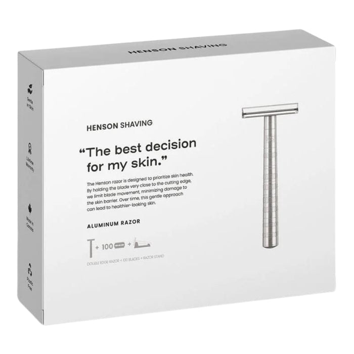 Henson AL13 Safety Razor Kit with Premium Stand | Beard & Blade