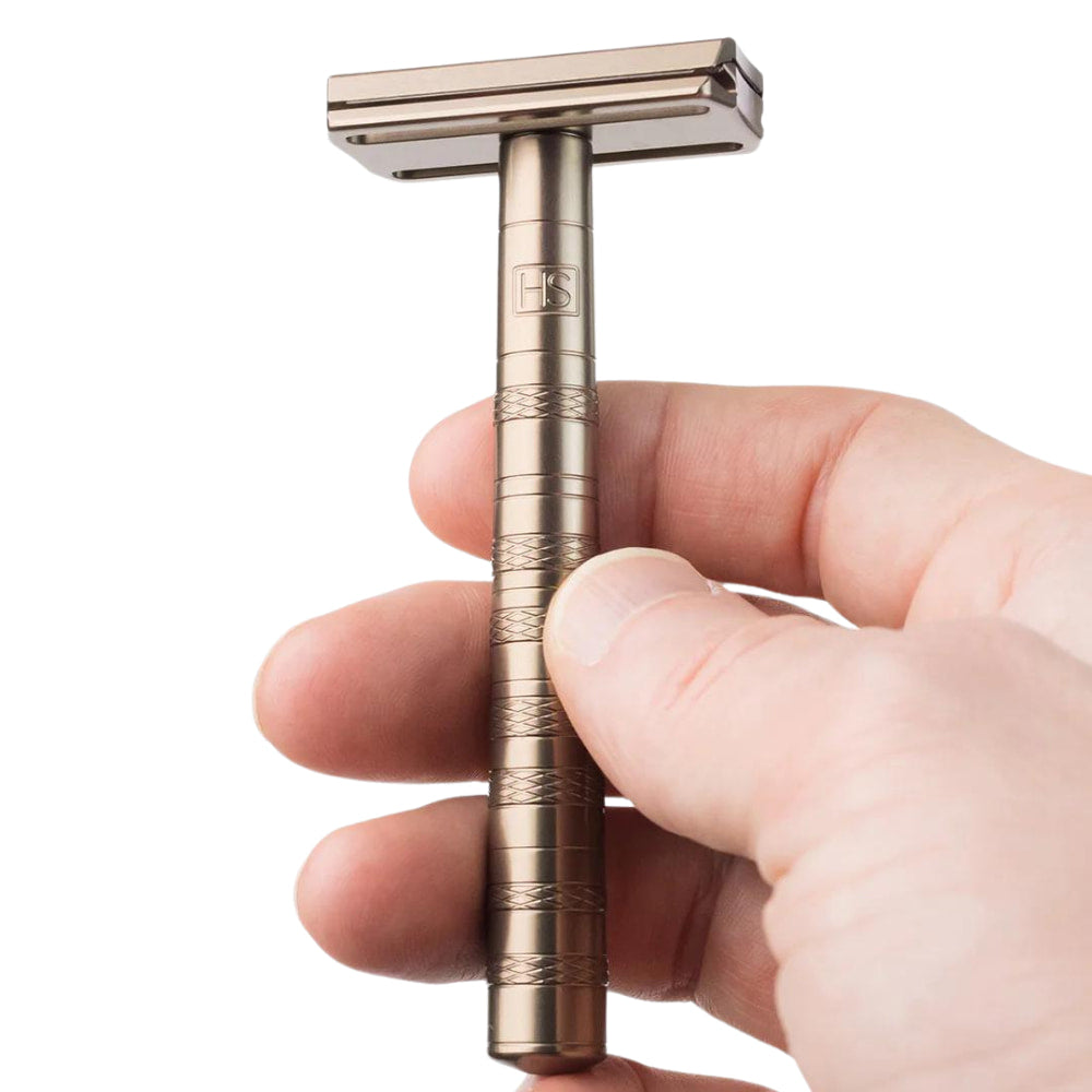 Henson AL13 Medium Safety Razor Tan | Beard & Blade