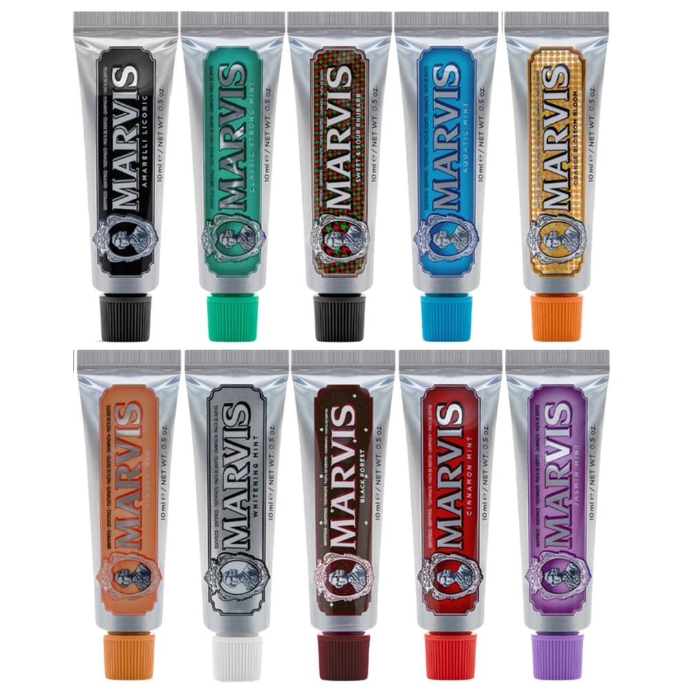 Marvis Toothpaste 10ml Sample Set – Beard & Blade