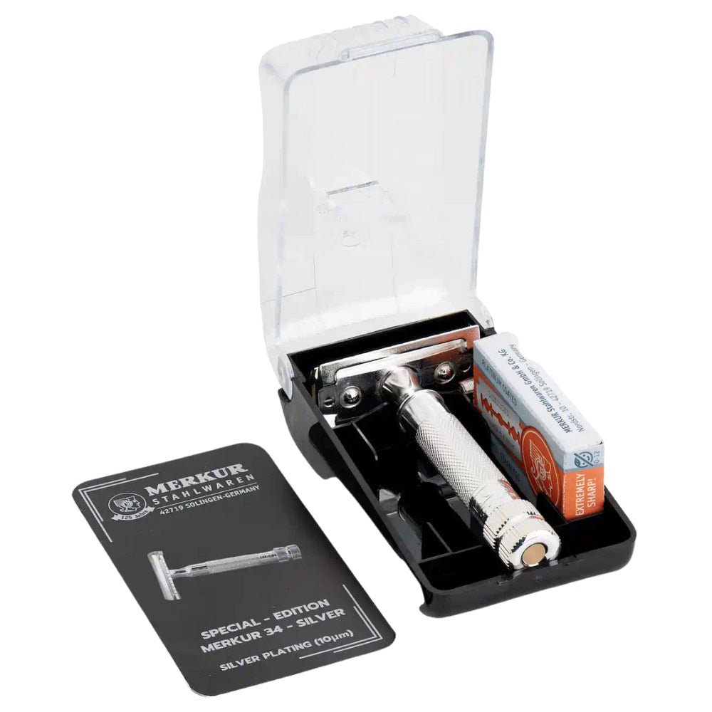 Merkur 34S Safety Razor HD Silver Plated