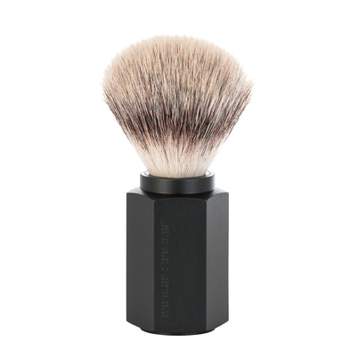 Muhle Hexagon Synthetic Silvertip Shaving Brush Graphite