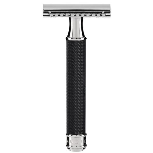 Muhle R89 Safety Razor & Silvertip Fibre Shaving Set Black