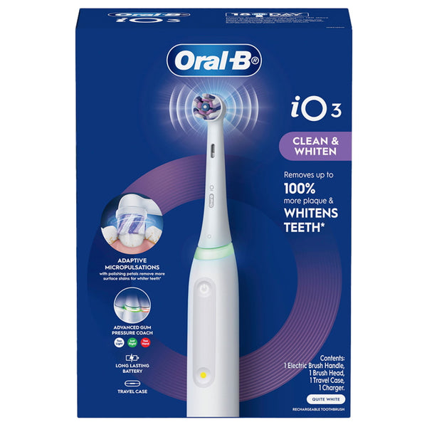 Oral-B iO3 Electric Toothbrush White – Beard & Blade